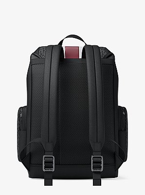 Sac &agrave; dos Cooper urbain de taille moyenne &agrave; rayures et &agrave; logo Signature