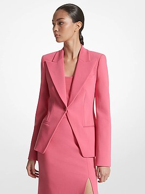 Stretch Pebble Crepe Blazer