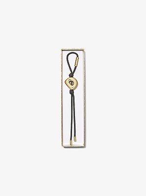 Initial Gold-Tone and Speckled Cord Bag Charm in 18K GOLD | Michael Kors image number 1