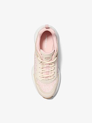 Bowie Signature Logo and Leather Trainer