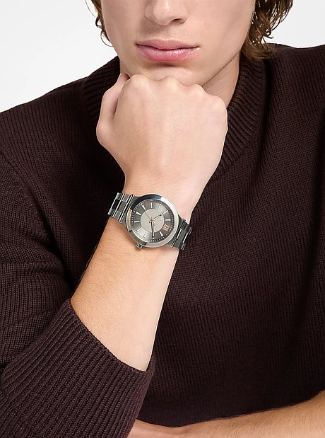 XXL-Armbanduhr Billie in Mattgrau