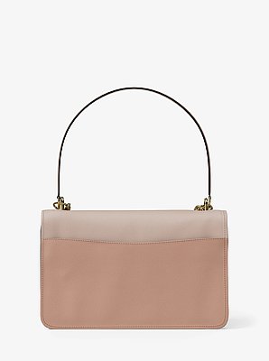 Claire Large Color-Block Leather Shoulder Bag