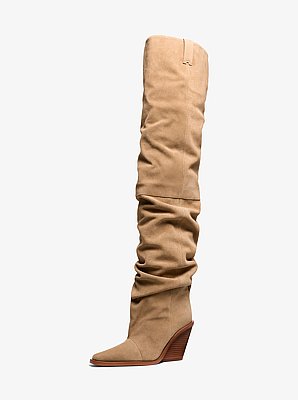 Bota Noemie de ante por encima de la rodilla