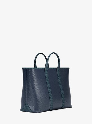 Sac fourre-tout Cooper de taille moyenne en cuir grain&eacute; &agrave; logo Signature