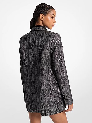 Metallic Moir&eacute; Blazer