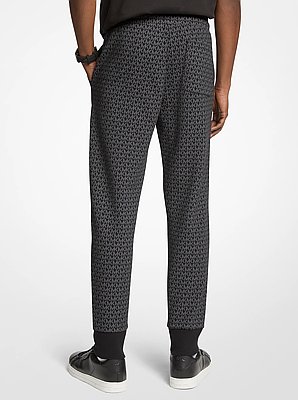 Signature Logo Print Cotton Blend Joggers