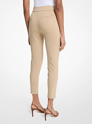 Pantalon en m&eacute;lange de viscose &agrave; fermeture &eacute;clair