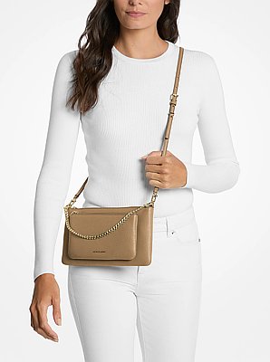 Bandolera Jet Set mediana transformable de piel granulada