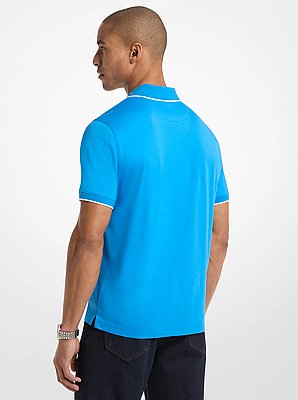 Poloshirt aus Baumwoll-Jersey mit Rei&szlig;verschluss