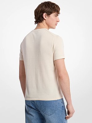 Cotton Short-Sleeve Sweater