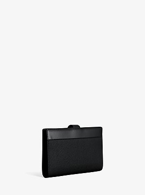 Billetera Greenwich mediana de piel saffiano
