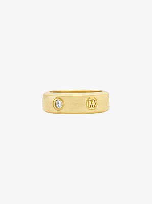 Pav&eacute; Logo Ring