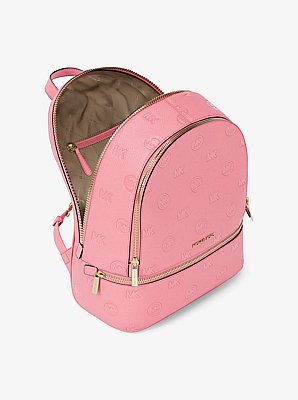 Rhea Medium Logo Debossed Backpack