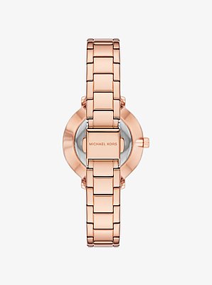 Mini Pyper Pav&eacute; Rose Gold-Tone Watch and Jewelry Gift Set