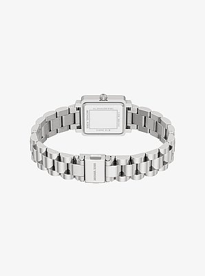 Petite montre Gwynn de ton argent &agrave; pav&eacute;