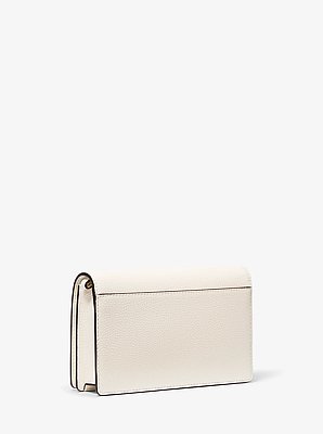 Sac &agrave; bandouli&egrave;re Jet Set de taille moyenne en cuir grain&eacute;