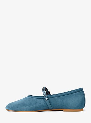 Phoebe Embellished Leather Ballet Flat