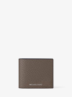 Cooper Pebbled Leather Billfold Wallet With Coin Pouch