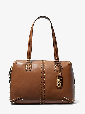 Bolso tote Astor grande de piel con tachuelas
