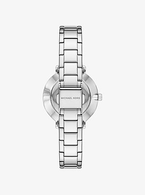 Set regalo orologio Pyper mini e gioielli tonalit&agrave; argento con pav&eacute;