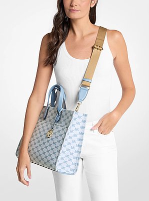 Gigi Large Logo Jacquard Tote Bag