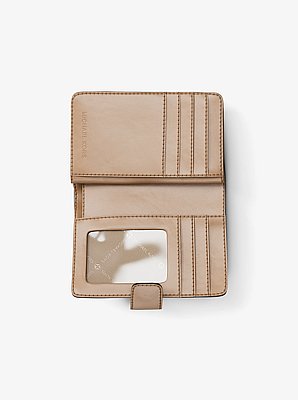 Portefeuille Jet Set Travel tiss&eacute; de taille moyenne &agrave; logo Signature