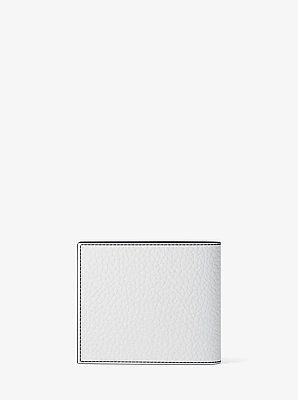 Pebbled Leather Billfold Wallet and Signature Logo Card Case Gift Set