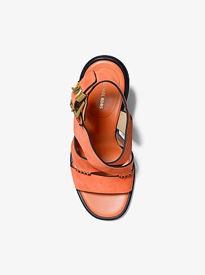 Raven Suede Block Heel Sandal