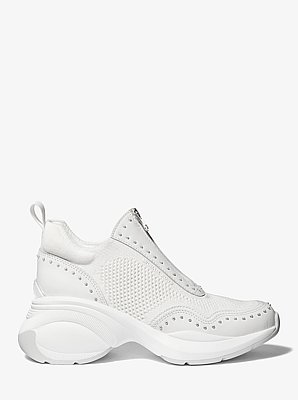 Zuma Studded Mixed-Media Trainer