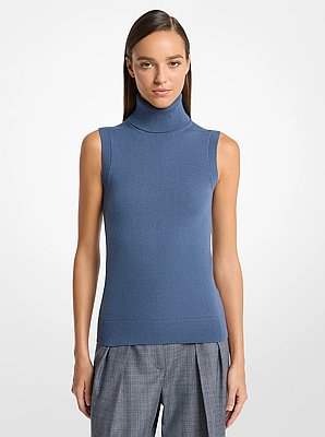 Cashmere Sleeveless Turtleneck