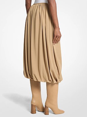 Tissue Wool Crepe Bubble Skirt