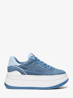 Sneaker Hayes in denim bicolore con plateau