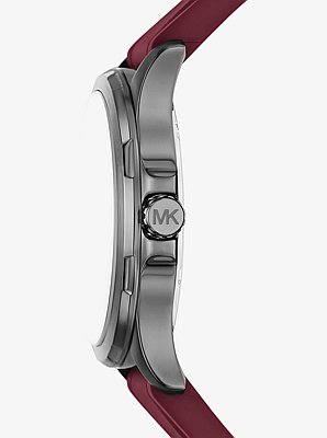 Montre surdimensionn&eacute;e Bowen en silicone de ton gris acier