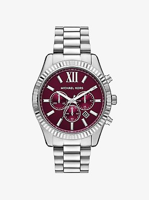 Oversized Lexington Silver-Tone Watch