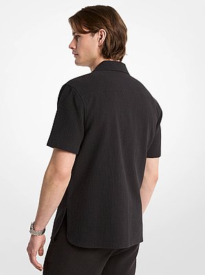 Cotton Waffle Camp Shirt