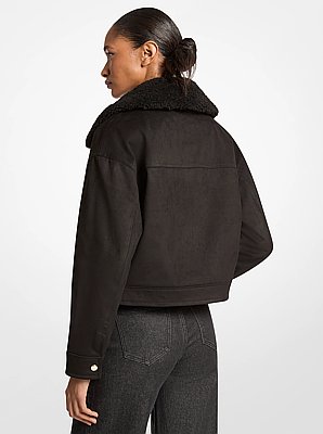 Microsuede Trucker Jacket