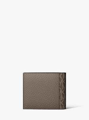 Cooper Leather and Signature Logo Billfold Wallet With Passcase