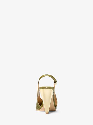 Electra Crocodile Embossed Leather Slingback Pump