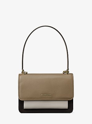 Borsa a tracolla Claire piccola in pelle color-block