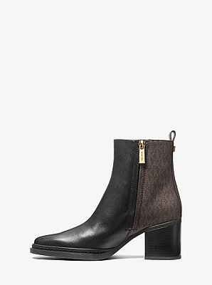 Lex Leather and Signature Logo Boot