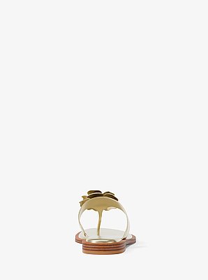 Callie Embellished Metallic Thong Sandal