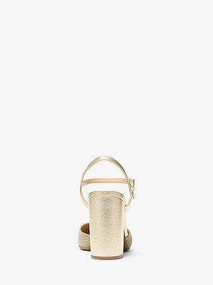 Metallic-Pumps Alexa Flex aus glitzerndem Mesh im Kettendesign