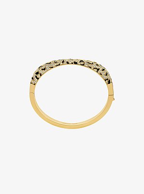 Pav&eacute; Leopard Bangle