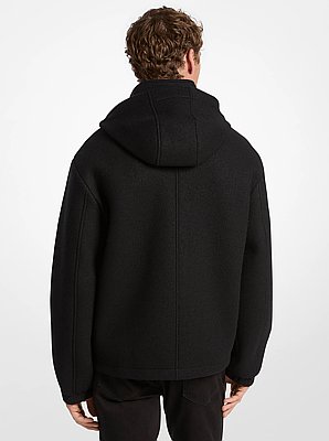 Wool Blend Hooded Jacket