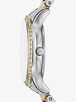 Mini Sage Pav&eacute; Two-Tone Watch