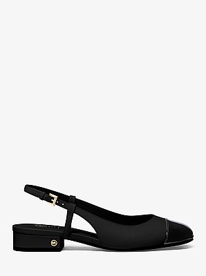 Perla Leather Slingback Flat