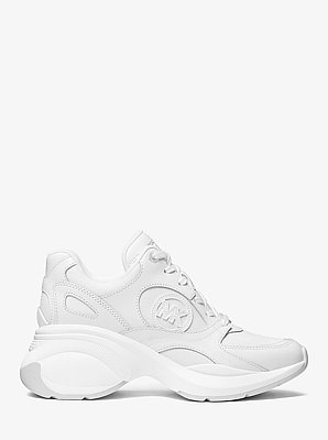Basket Zuma en cuir et maille