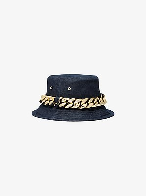 Gorro pescador en denim adornado