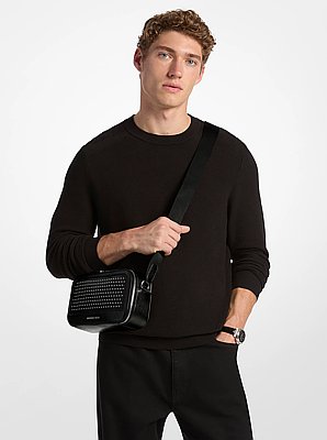 Borsa a tracolla Hudson in pelle con occhielli