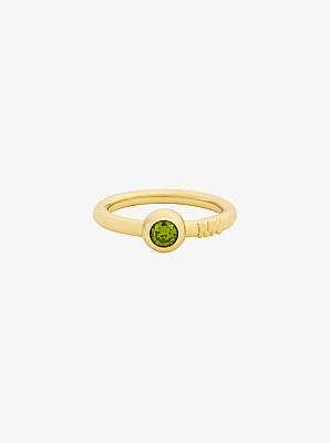 Bague &agrave; pierre arrondie